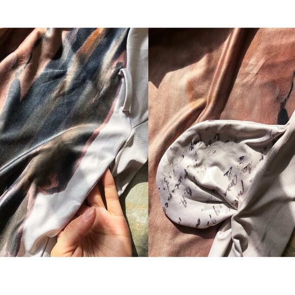 Ann demeulemeester beige kaftan knit maxi long sleeve belted dress - Picture 4 of 11